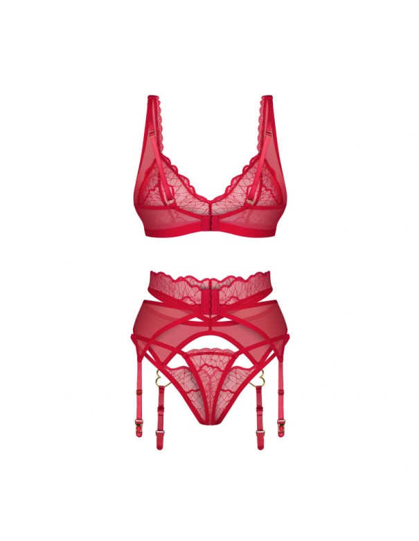 Cupide Desir ensemble 3 pièces - Rouge