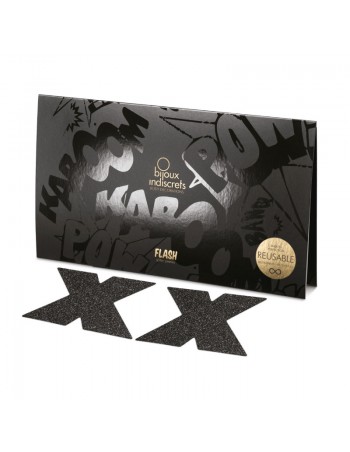 Flash - Cache-tétons Croix - Noir 2