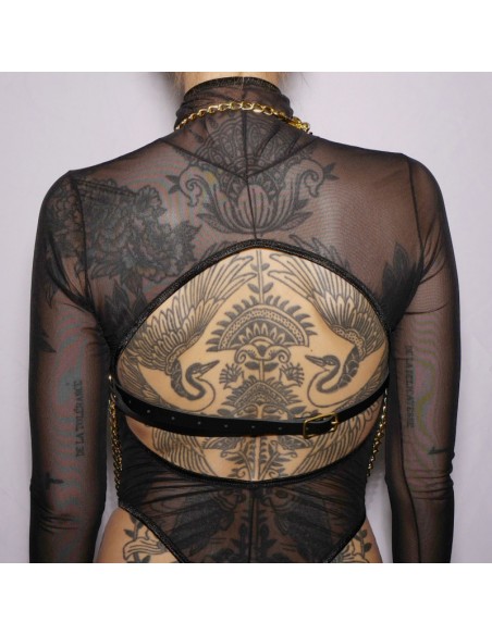 Harnais de poitrine triangle et chaines Gold