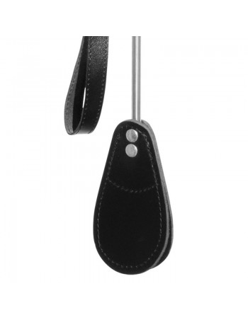 Cravache Métal Courte mèche Large Noir 2