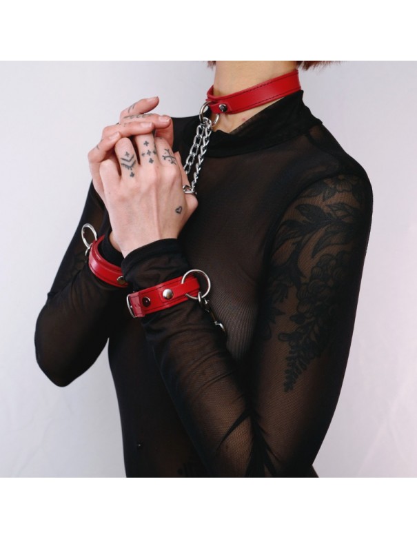 Collier  menottes Rouge