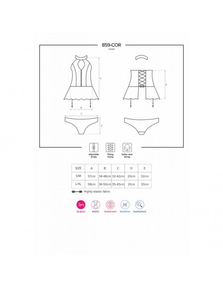 859-COR-1 Guêpière - Noir