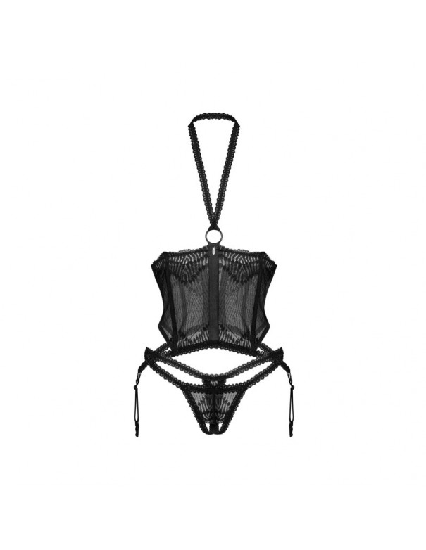 Alliane corset et string - Noirs