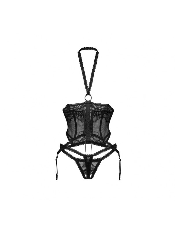 Alliane corset et string - Noirs