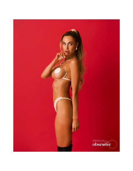 Lustique harnais soutien-gorge blanc PREMIUM