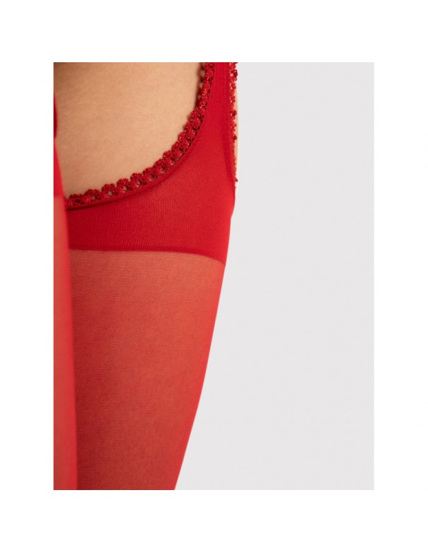 Amour Bas Jarretelles 20 DEN - Rouge