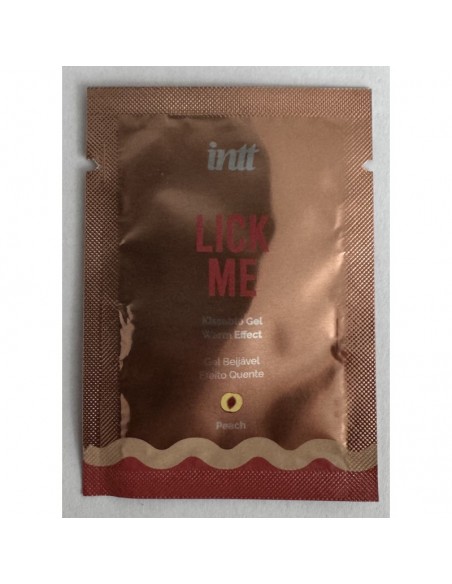 Echantillon Lick me Pêche - Gel chauffant et embrassable 2ml