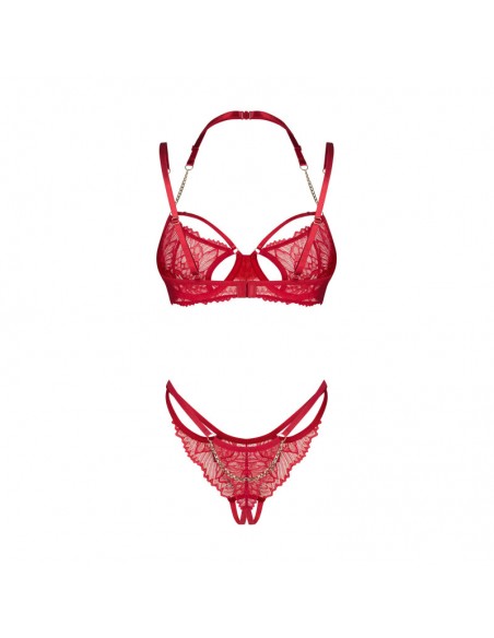 Matildea ensemble lingerie ouvert rouge