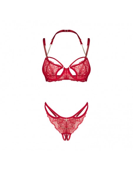 Matildea ensemble lingerie ouvert rouge