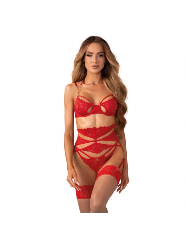 Matildea ensemble lingerie ouvert rouge