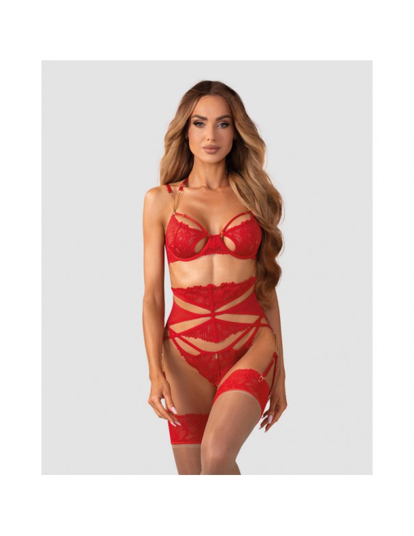 Matildea ensemble lingerie ouvert rouge