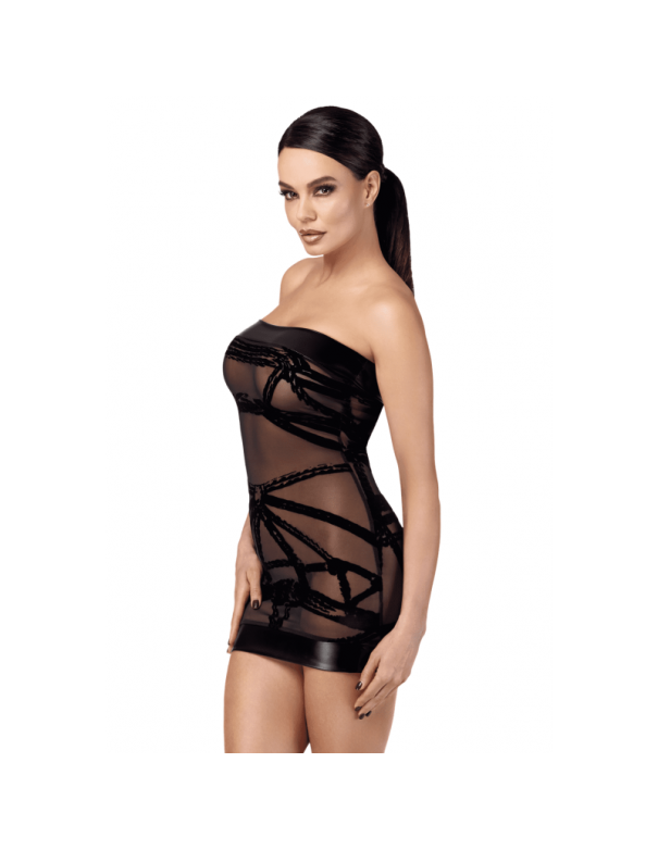 F359 Bondesque Mini robe épaule dénudée