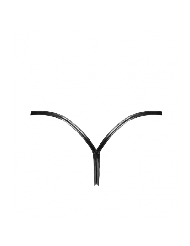 P014 Dominae String en PVC avec fermeture argentée