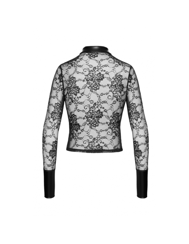 F377 Noirelle Chemise en dentelle boutonnée