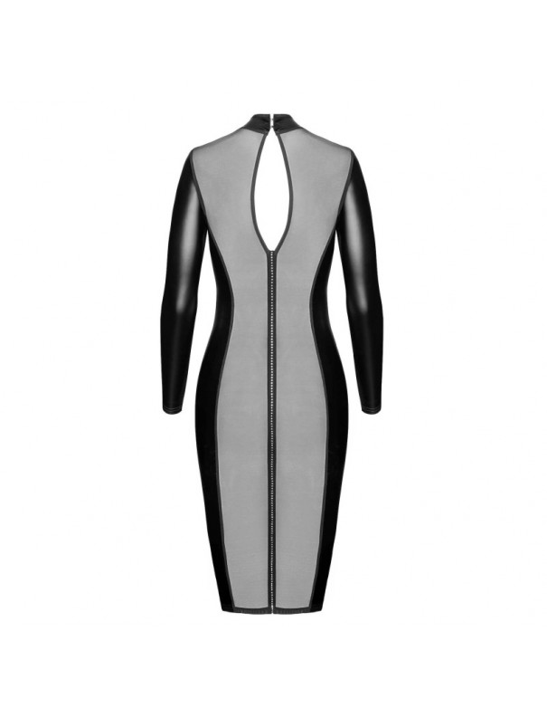 F371 Luxuria robe mi-longue cristal transparente
