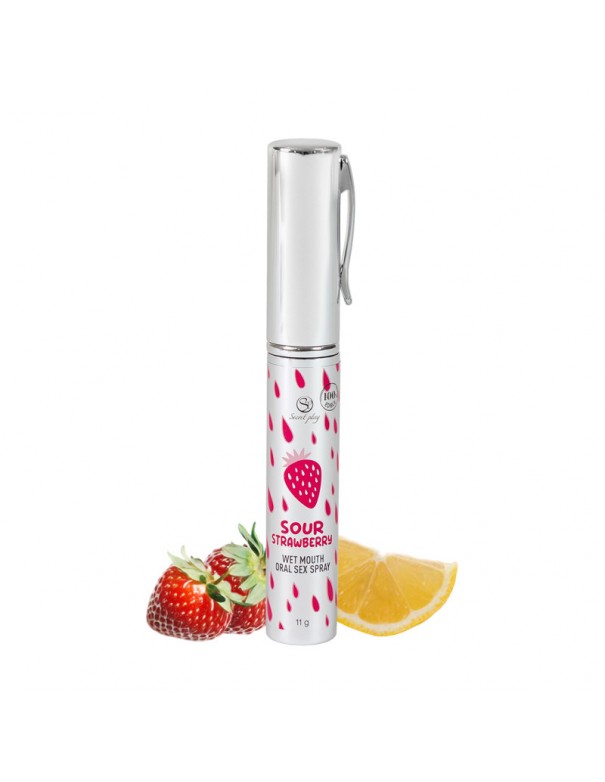 Spray sexe oral à la fraise acide - bouche humide