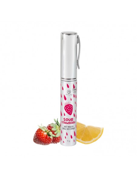 Spray sexe oral à la fraise acide - bouche humide