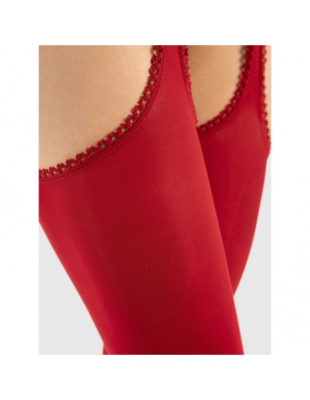 Diavola Bas jarretelles 60 DEN - Rouge