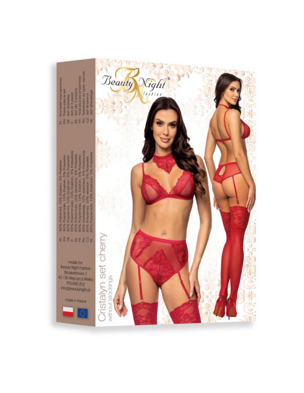 Cristalyn ensemble lingerie - Cherry