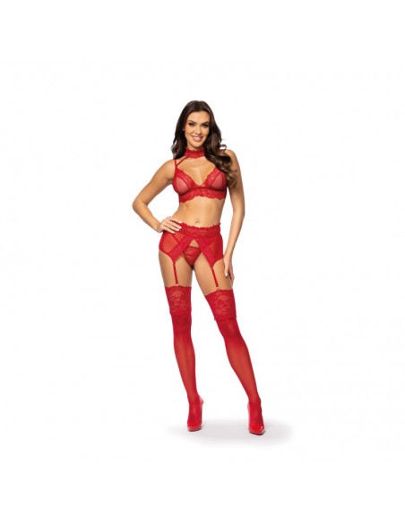 Velvet sin ensemble lingerie - Cherry