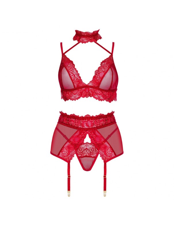 Velvet sin ensemble lingerie - Cherry