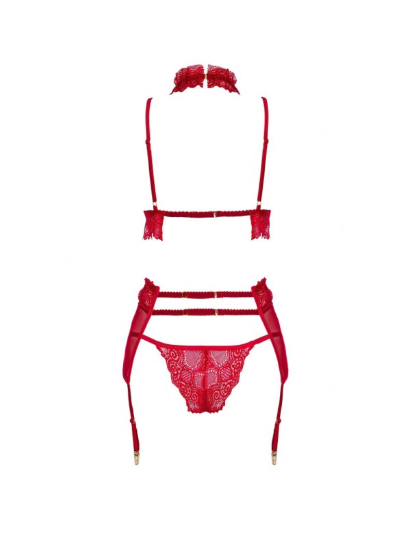 Velvet sin ensemble lingerie - Cherry