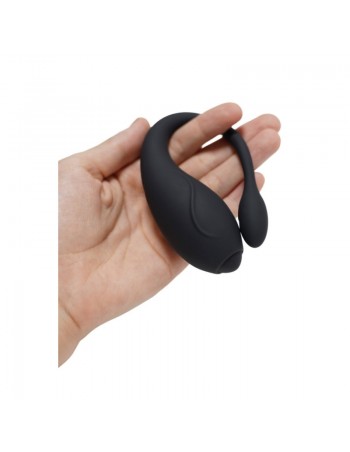 TANDEM Noir, stimulateur pour couple USB avec télécommande en silicone médical   2