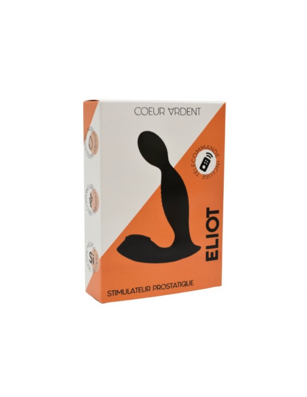 ELIOT, Stimulateur de prostate USB, avec télécommande, en silicone médical