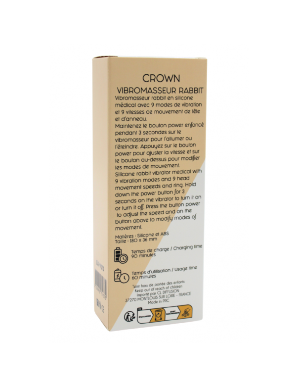 Vibromasseur Rabbit CROWN Double Action 
