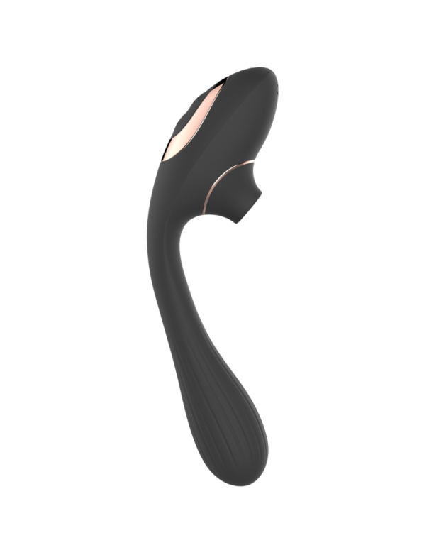 Stimulateur Clitoridien  Vibromasseur Point G 2-en-1 DINA Noir 