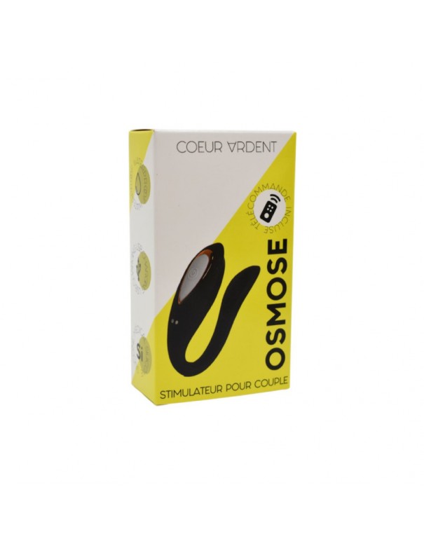 OSMOSE, stimulateur pour couple USB, à double tête, avec télécommande, en silicone médical