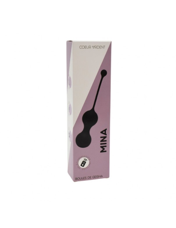 MINA Noir, Boules de Geisha en silicone médical USB avec télécommande 