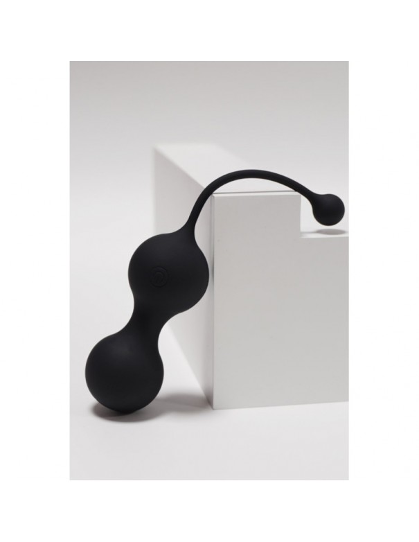 MINA Noir, Boules de Geisha en silicone médical USB avec télécommande 