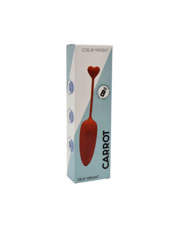 CARROT, Un Œuf vibrant avec télécommande, couleur et forme Carotte en silicone médical 