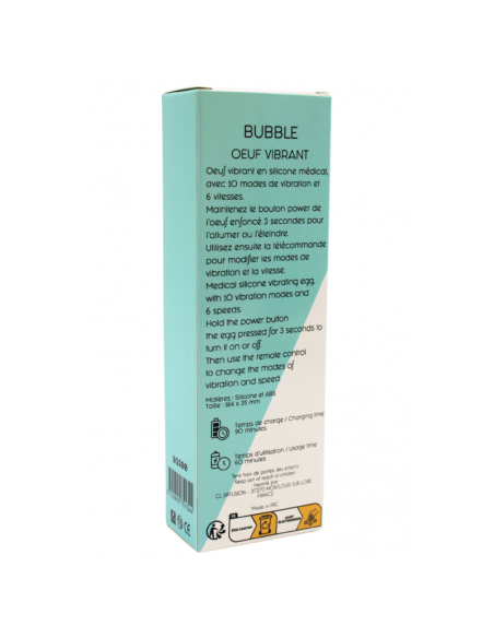 Œuf Vibrant Télécommandé BUBBLE 