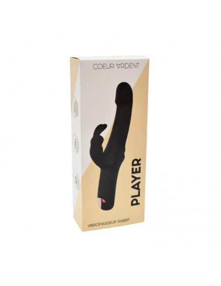 PLAYER, Vibromasseur Rabbit USB, silicone médical doux et lisse, doté de 10 modes de vibration 