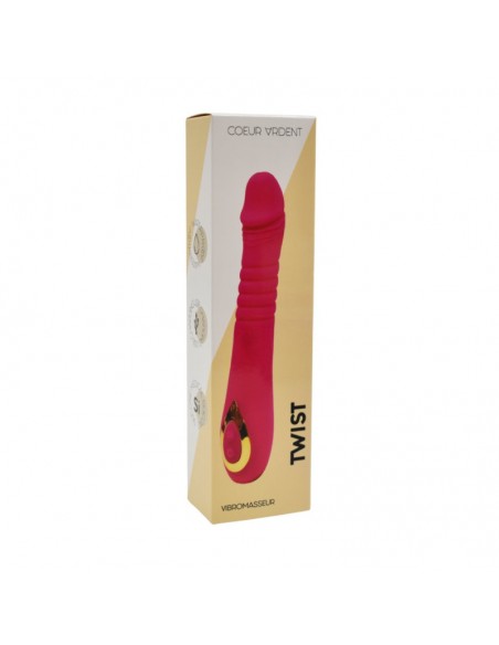 TWIST Rose, Vibromasseur va-et-vient USB en silicone médical, doté de 18 modes de stimulation 
