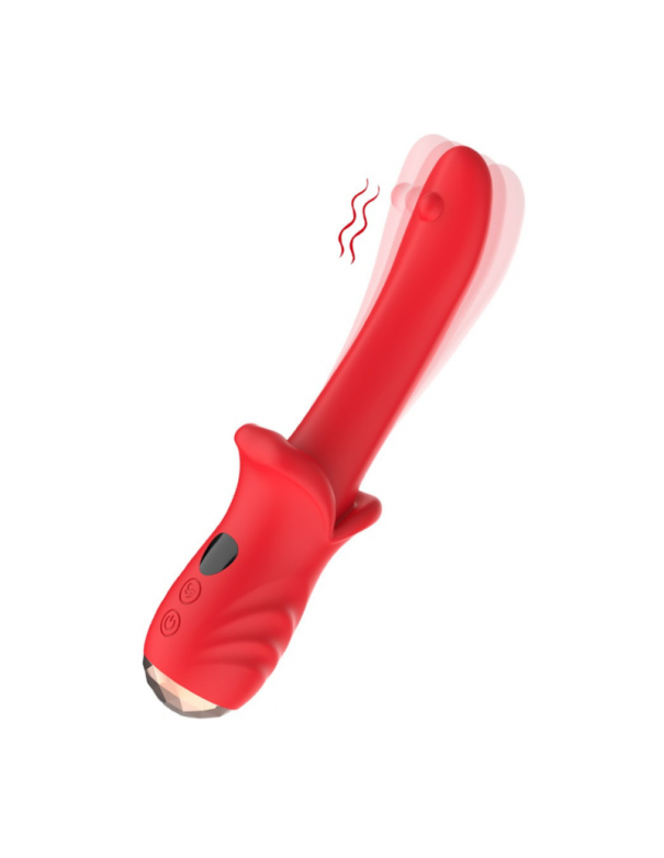 Vibromasseur Rouge Ultra-Souple KISS