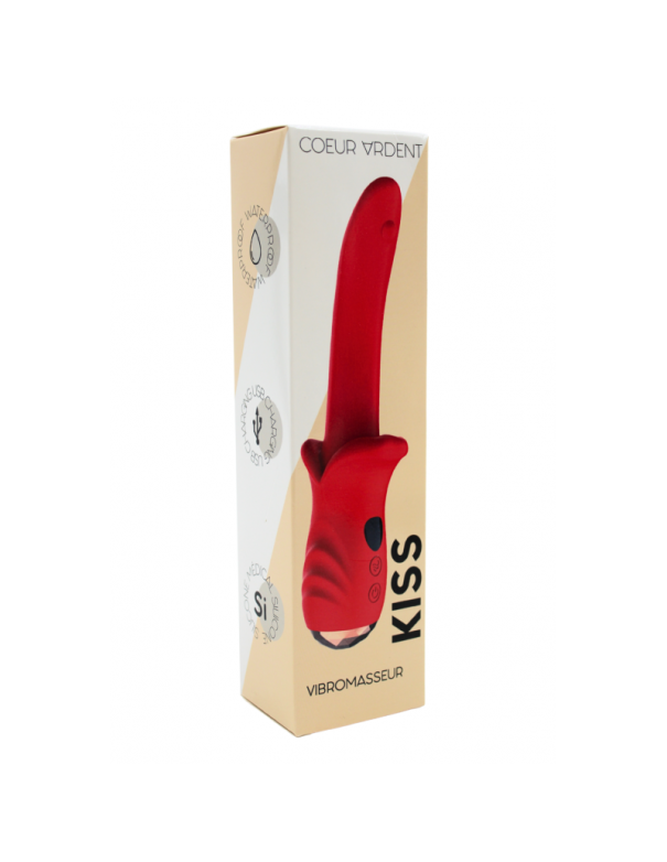 Vibromasseur Rouge Ultra-Souple KISS