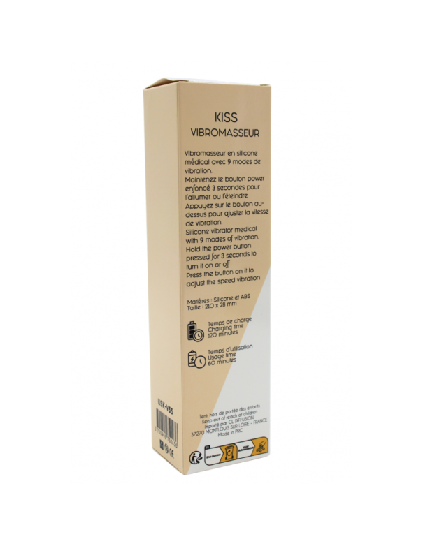 Vibromasseur Rouge Ultra-Souple KISS