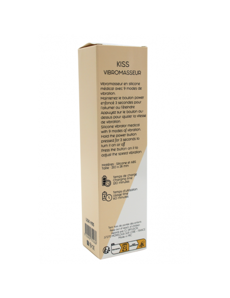 Vibromasseur Rouge Ultra-Souple KISS