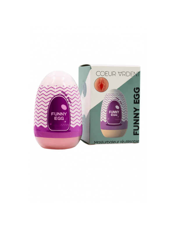 Gaine Masturbatrice Réutilisable FUNNY EGG – Design Réaliste Vagin lèvres charnus