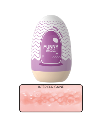 Gaine Masturbatrice Réutilisable FUNNY EGG – Design Réaliste Vagin lèvres charnus 2