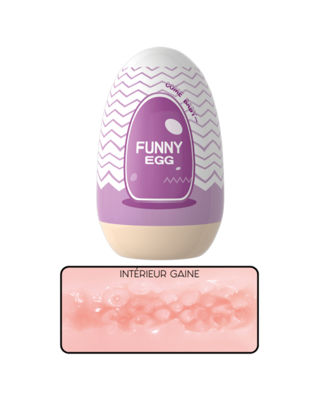 Gaine Masturbatrice Réutilisable FUNNY EGG – Design Réaliste Vagin lèvres charnus