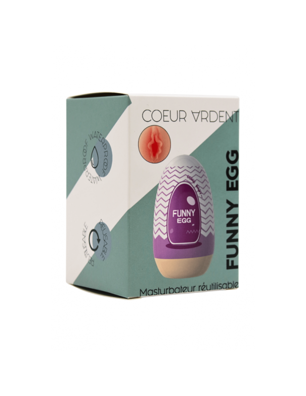 Gaine Masturbatrice Réutilisable FUNNY EGG – Design Réaliste Vagin lèvres charnus
