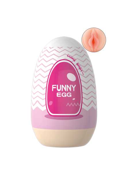 Gaine Masturbatrice Réutilisable FUNNY EGG – Design Réaliste Vagin lèvres épaisses