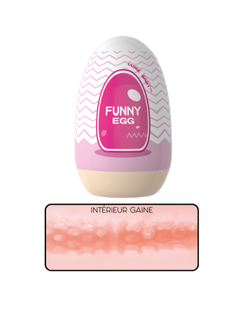 Gaine Masturbatrice Réutilisable FUNNY EGG – Design Réaliste Vagin lèvres épaisses 2