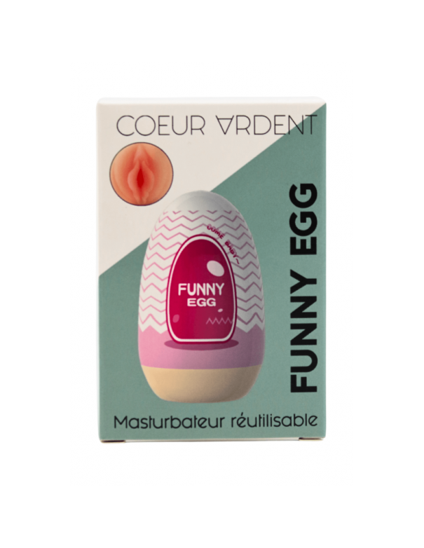 Gaine Masturbatrice Réutilisable FUNNY EGG – Design Réaliste Vagin lèvres épaisses