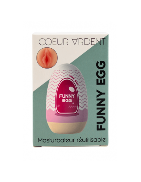Gaine Masturbatrice Réutilisable FUNNY EGG – Design Réaliste Vagin lèvres épaisses