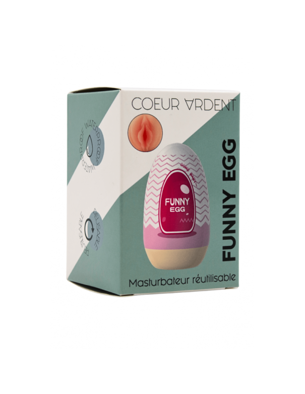 Gaine Masturbatrice Réutilisable FUNNY EGG – Design Réaliste Vagin lèvres épaisses